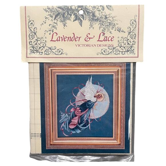 NOS Lavender & Lace Cross Stitch Pattern "Blue Moon Angel" L&L 36 (c 1995) - Picture 1 of 3